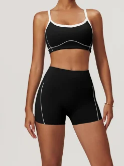 COMMENSE Seamless Contrast Binding Sports Bra* Activewear