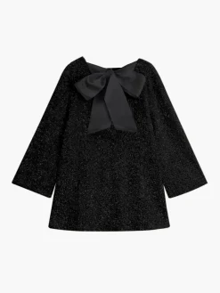 COMMENSE Sequins Velvet Bowknot Mini Dress* White Dresses|Cocktail & Party Dresses