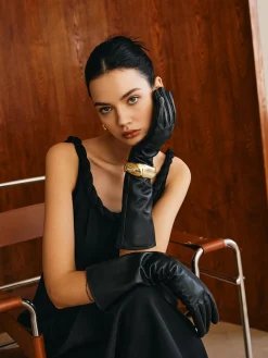 COMMENSE Sheepskin Fleece Lined Long Gloves* Accessories