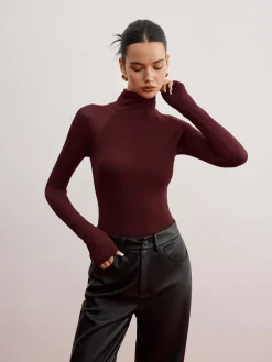 COMMENSE Sheer Sleeve Skinny Sweater* Sweater Tops|Sweaters & Cardigans