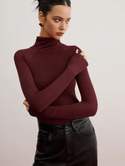 COMMENSE Sheer Sleeve Skinny Sweater* Sweater Tops|Sweaters & Cardigans