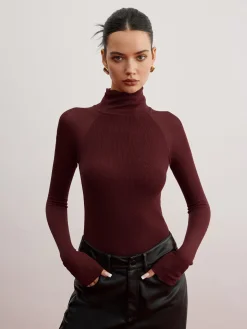COMMENSE Sheer Sleeve Skinny Sweater* Sweater Tops|Sweaters & Cardigans