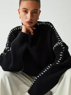 COMMENSE Shift The Focus Oversized Mock Neck Sweater* Sweater Tops|Sweaters & Cardigans
