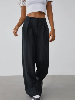 COMMENSE Shock Value Pinstripe Wide Leg Dress Pants* Wide Leg|Pants