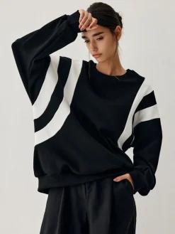 COMMENSE Side Panel Oversized Sweatshirt* Sweatshirts & Hoodies|Tops