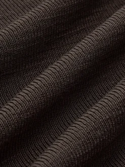 COMMENSE Side Pleated Slim Knit Top* Sweater Tops|Sweaters & Cardigans