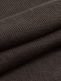 COMMENSE Side Pleated Slim Knit Top* Sweater Tops|Sweaters & Cardigans