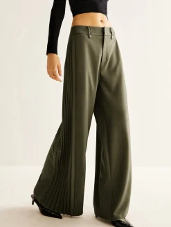 COMMENSE Side Pleated Wide-Leg Pants* Pants|Bottoms