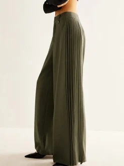 COMMENSE Side Pleated Wide-Leg Pants* Pants|Bottoms