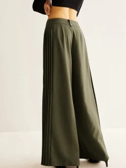 COMMENSE Side Pleated Wide-Leg Pants* Pants|Bottoms