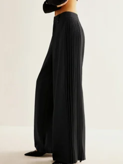 COMMENSE Side Pleated Wide-Leg Pants* Pants|Bottoms
