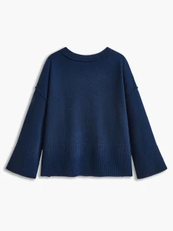 COMMENSE Side Split Oversized Pullover Sweater* Sweater Tops|Sweaters & Cardigans