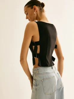 COMMENSE Side-Buckle Sexy Crop Tank Top* Crop Tops|Tank Tops & Camis