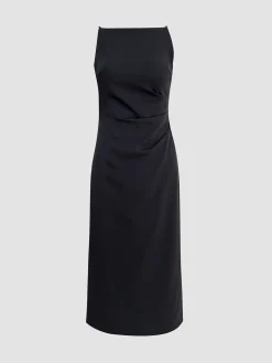 COMMENSE Silent Sea Boat Neck Midi Dress* Summer Dresses|Midi Dresses