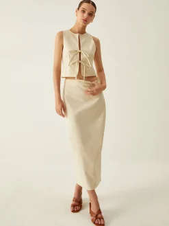 COMMENSE Sleeveless Tie Front Vest* Vests|Tank Tops & Camis