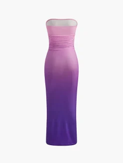 COMMENSE Slim Fit Tie-Dye Tube Long Dress* Summer Dresses|Long Dresses