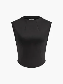 COMMENSE Slim Sleeveless Pockets Skirt Set* Skirt Sets|Long Sleeve Sets