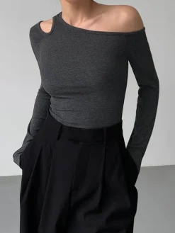COMMENSE Slinky Cutout Knit Top* Sweater Tops|Sweaters & Cardigans