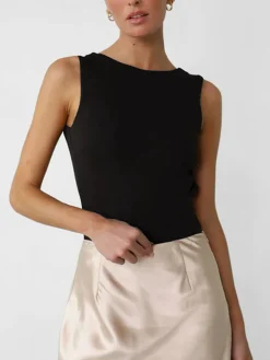 COMMENSE Slinky Open Back Sleeveless Bodysuit* Bodysuits|Bodysuits