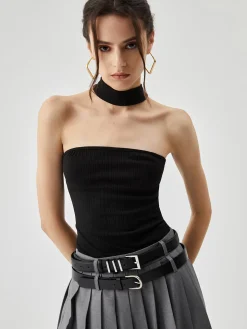 COMMENSE Slinky Solid Halter Top* Tank Tops & Camis|Matching Sets