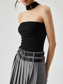 COMMENSE Slinky Solid Halter Top* Tank Tops & Camis|Matching Sets