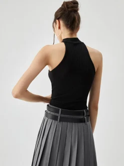 COMMENSE Slinky Solid Halter Top* Tank Tops & Camis|Matching Sets