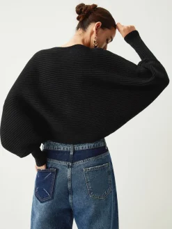 COMMENSE Slouchy Oversized Rib Crop Sweater* Sweater Tops|Sweaters & Cardigans