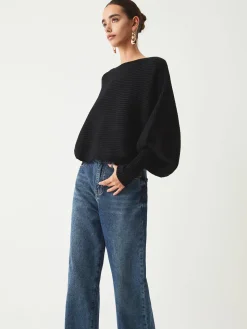 COMMENSE Slouchy Oversized Rib Crop Sweater* Sweater Tops|Sweaters & Cardigans