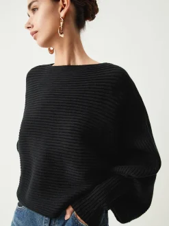 COMMENSE Slouchy Oversized Rib Crop Sweater* Sweater Tops|Sweaters & Cardigans