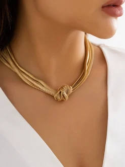 COMMENSE Snake Shape Knotted Necklace* Necklaces|Accessories