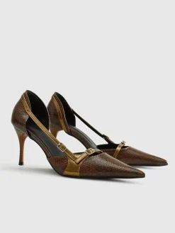 COMMENSE Snakeskin Printed Buckle Pumps* Shoes|Accessories
