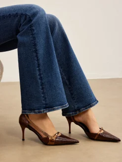 COMMENSE Snakeskin Printed Buckle Pumps* Shoes|Accessories