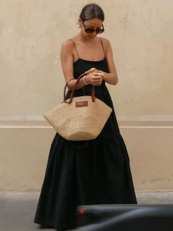 COMMENSE Solid Backless Long Dress* White Dresses|Black Dresses