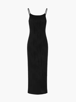 COMMENSE Solid Backless Tank Long Dress* Black Dresses|Vacation Dresses