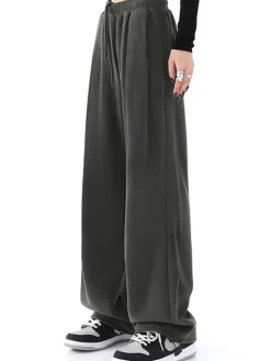 COMMENSE Solid Baggy Sweatpants* Wide Leg|Pants