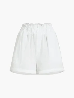 COMMENSE Solid Cotton Ruffle Short Sets* Shorts Sets|Matching Sets