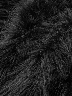 COMMENSE Solid Faux Fur Collar Jacket* Outerwear|Jackets