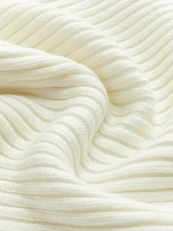 COMMENSE Solid High Neck Split Ribbed Knit Two Pieces Skirt Set* Sweater Tops|Skirts