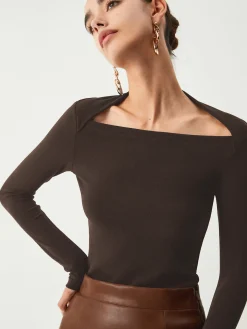 COMMENSE Solid Long Sleeve Shirt* T-shirts|Tops