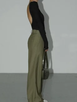 COMMENSE Solid Open Back Bodysuit* Bodysuits|Bodysuits