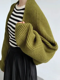 COMMENSE Solid Open-Front Shrug Sweater* Cardigans|Sweaters & Cardigans