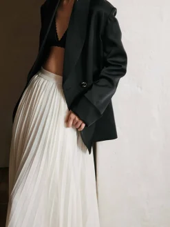 COMMENSE Solid Pleated Maxi Skirt* Skirts|Bottoms