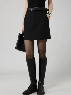COMMENSE Solid Pocket Mini Skirt* Skirts|Bottoms
