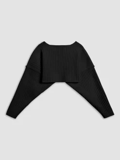 COMMENSE Solid Ribbed Bolero* Cardigans|Sweaters & Cardigans