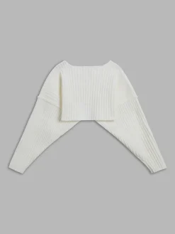 COMMENSE Solid Ribbed Bolero* Cardigans|Sweaters & Cardigans