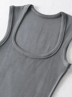 COMMENSE Solid Square Neck Bodysuits* Sweater Tops|Bodysuits
