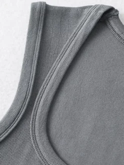 COMMENSE Solid Square Neck Bodysuits* Sweater Tops|Bodysuits