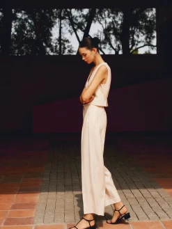 COMMENSE Solid Suit Straight Leg Pants* Pants|Matching Sets