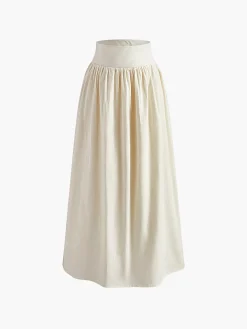 COMMENSE Solid Tie Knot V Neck Skirt Set* Skirt Sets|Long Sleeve Sets