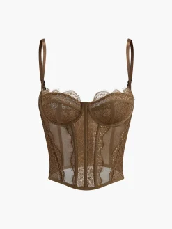 COMMENSE Spaghetti Strap Lace Corset* Corset Tops|Tops
